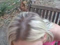 Blonde Nutte wird outdoor in den Hintern gepoppt #1