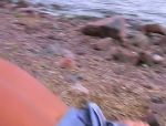 Schlampige Amateur Brünette Cristal Mai nimmt zwei Schwanze in der Nähe des öffentlichen Strandes und reitet auf ihnen #5