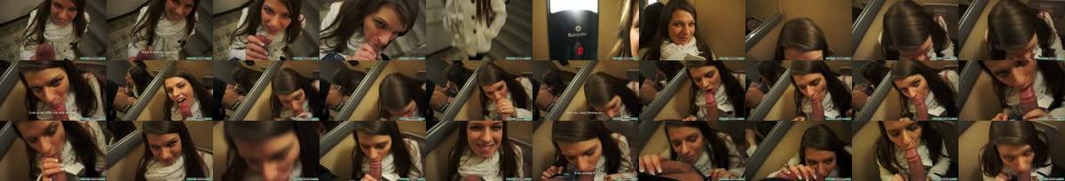 Die verführerische Mona Lee beim Blasen im Aufzug #4