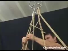 Shabri schwarz Bondage-Schlampe ist mit Seilen aufgehängt genießt sehr #13