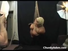 Shabri schwarz Bondage-Schlampe ist mit Seilen aufgehängt genießt sehr #17
