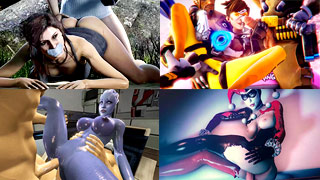Zusammenstellung von Videoheldinnnen, die in 3D Sex haben #1