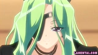 Zeichentrickporno Hentai - Mädchen mit grünen Haaren reitet einen Schwanz #3