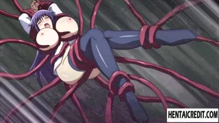 Zeichentrickporno Hentai - Mädchen werden von Tentakeln und Monstern gefickt #4