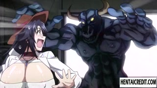 Zeichentrickporno Hentai - Mädchen werden von Tentakeln und Monstern gefickt #6