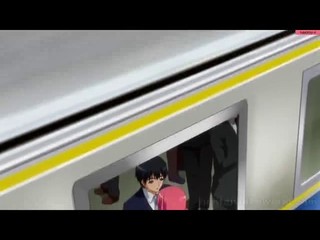 Rothaariges Girl macht einem Unbekannten einen Handjob in der U-Bahn #1