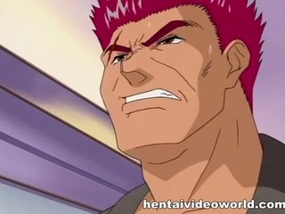 Anime Mädchen mit großen Titten und ihrem rothaarigen Fickfreund mit großen Muskeln und einem riesigen Schwanz #21