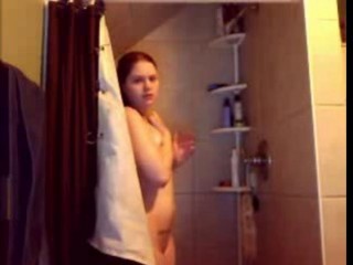 Eine Schönheit, die Sie in vor der Webcam Dusche Streicheln mit Klasse #9