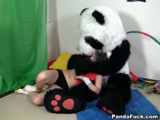 Junge Brünette lässt es mit einem Panda-Ficker ordentlich krachen #7