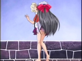 Langhaariges Hentai-Teen kennt beim Sex keine Grenzen #3