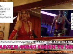 Sexy Latexkleid Frau Scheiss Transvestitenschweine totpressen & verbrennen #3