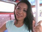 Junge Latina Dayana wird sehr frech im Bus #5