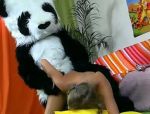 Eine heiße Hure wird von einem Panda gefickt, schau mal hier! #4