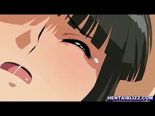 Verkettet Hentai Mädchen schob Dildo in ihre feuchte Muschi im Zug #6