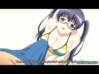 Badeanzug Hentai Mädchen Oralsex und grosser Schwanz reiten am Strand #6